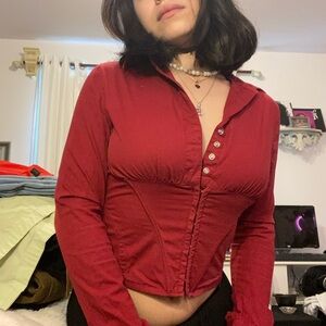 Buffalo corset button up top